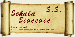 Sekula Sivčević vizit kartica